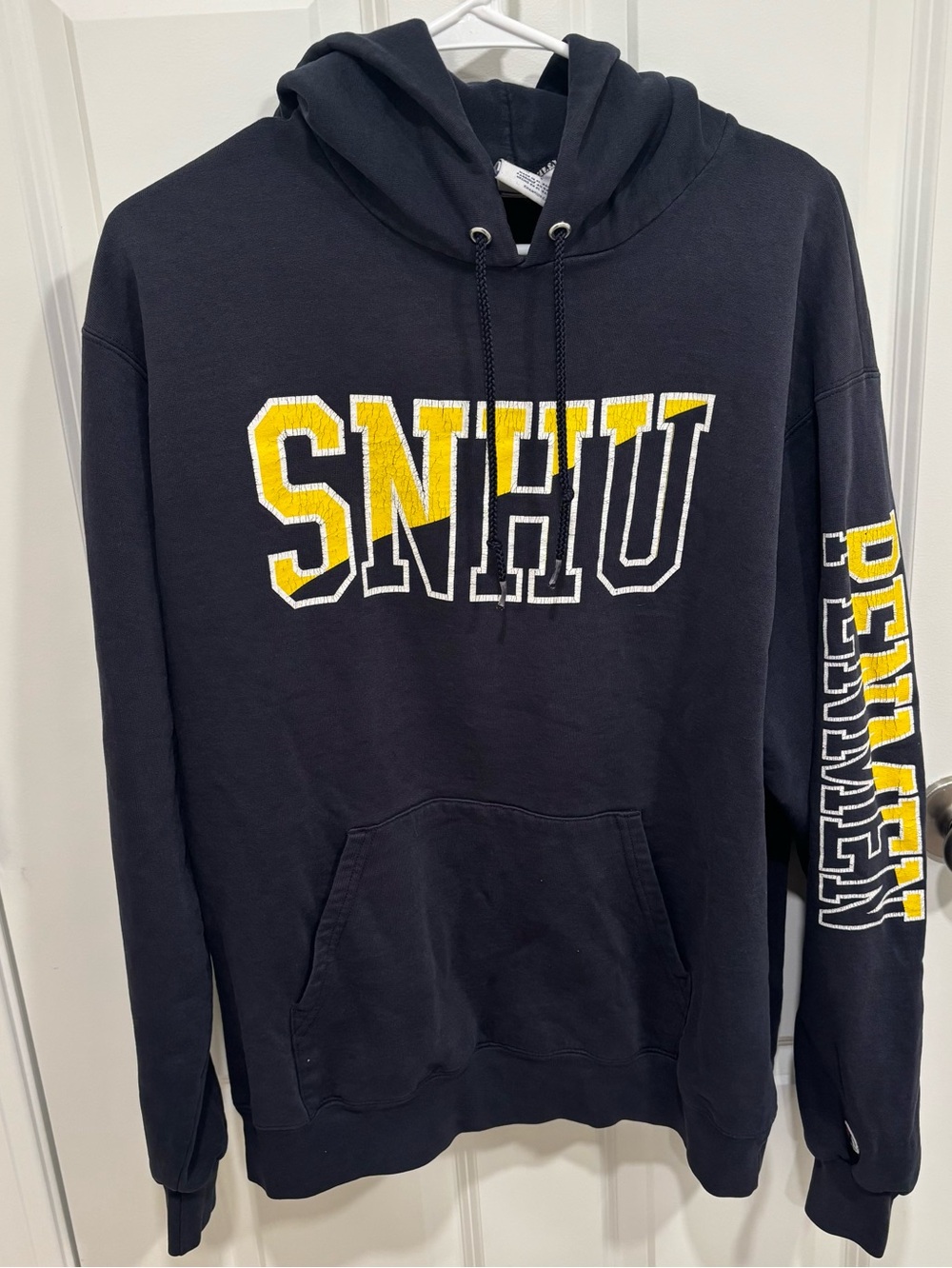 Champion SNHU Southern New Hampshire University Blue Pullover Hoodie Mens L